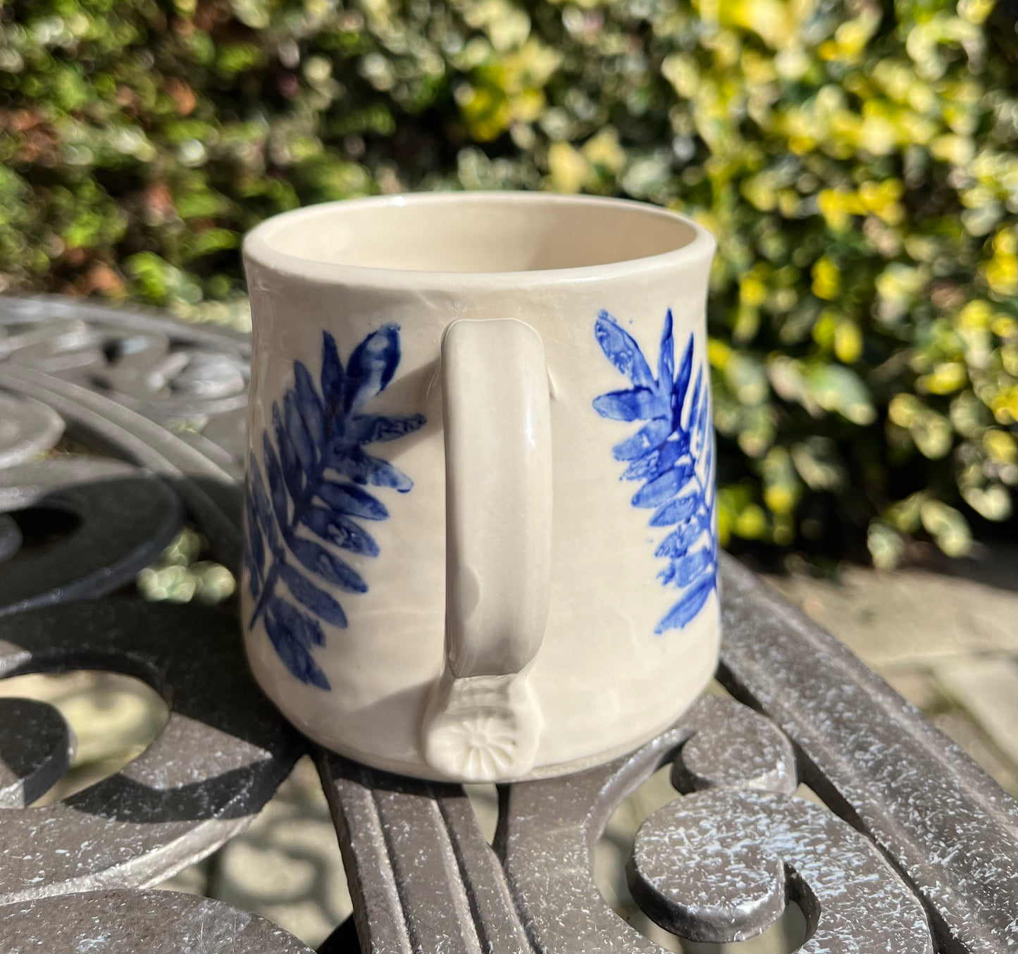 Blue fern mugs