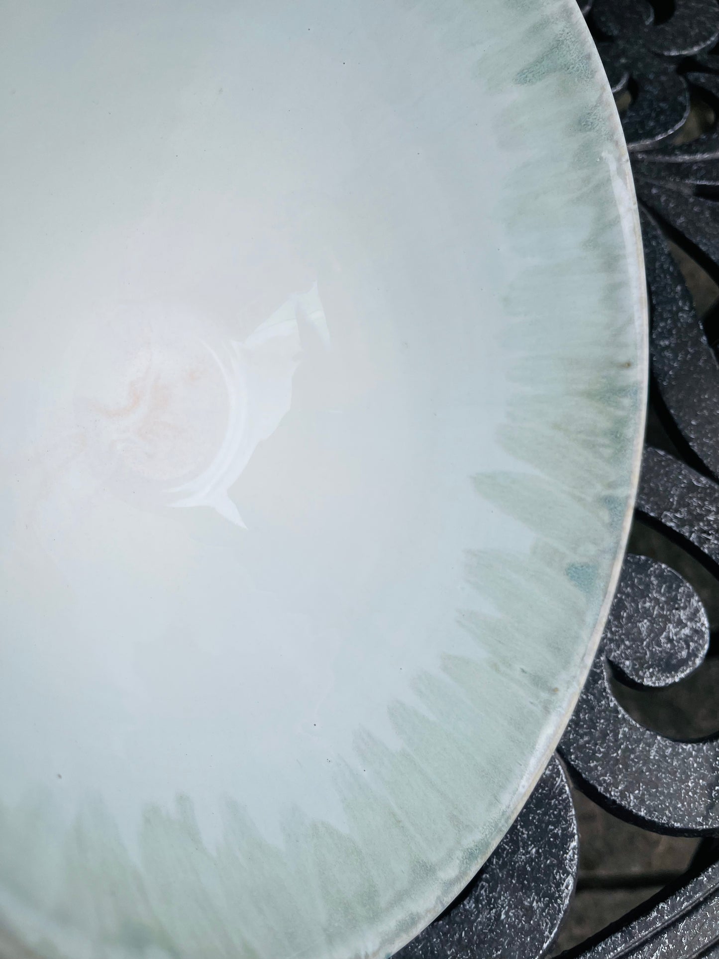 White and Sage-Green bowl