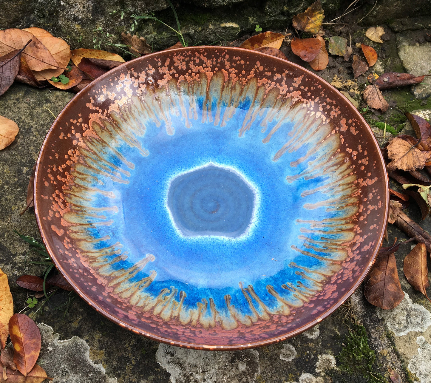 Copper turquoise dish