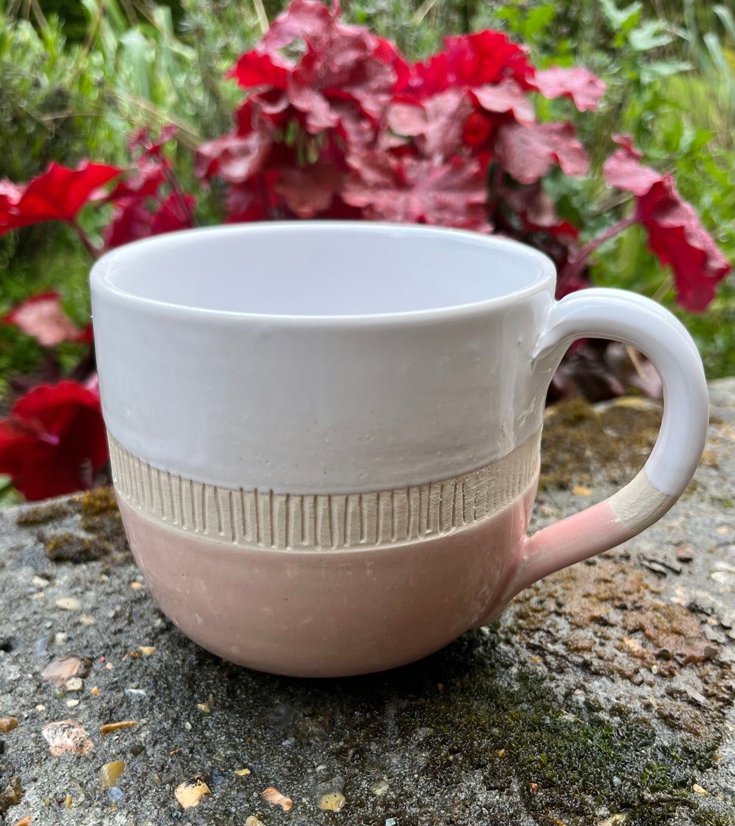 Retro mug in blush pink