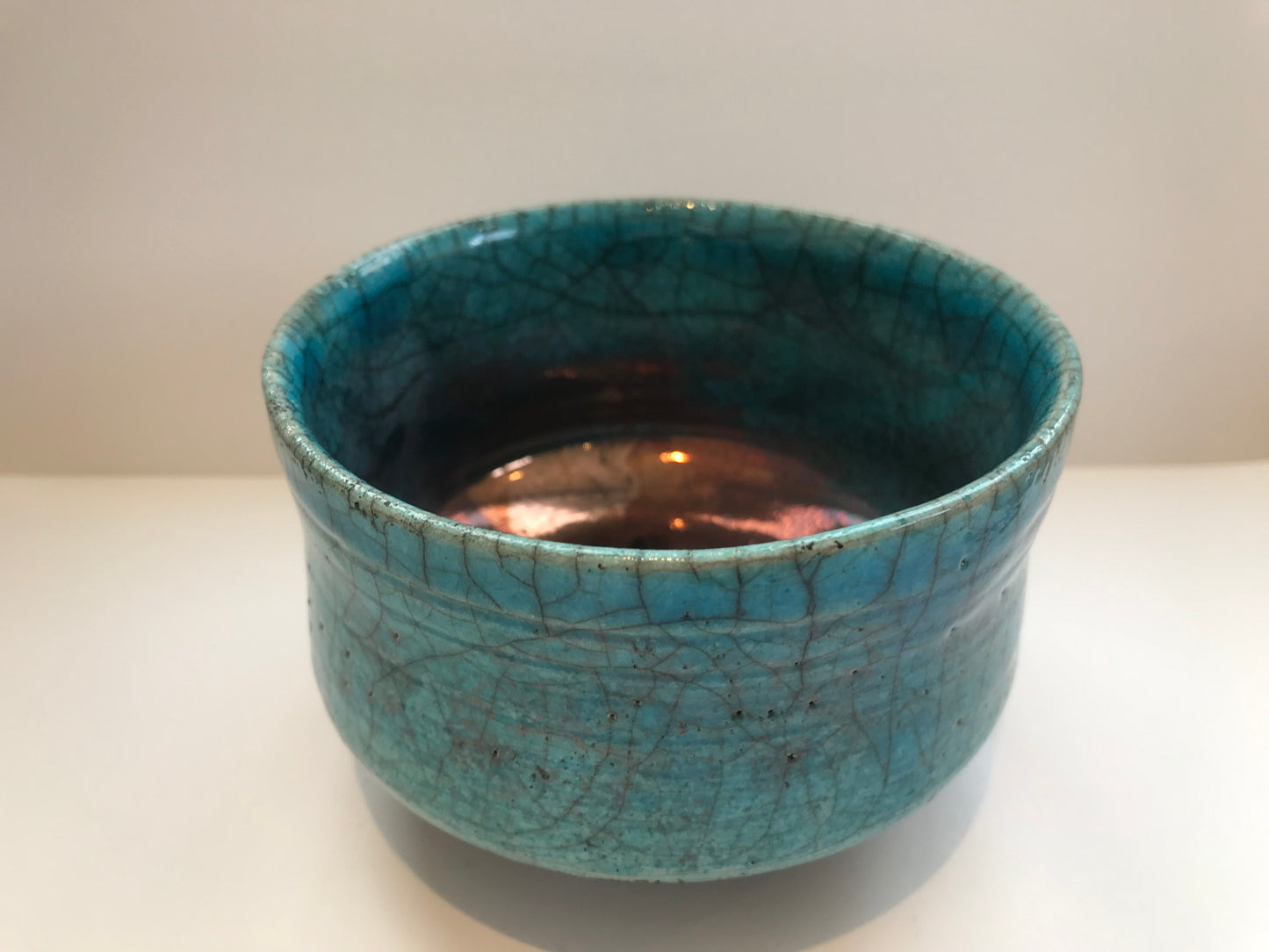 Copper turquoise pot
