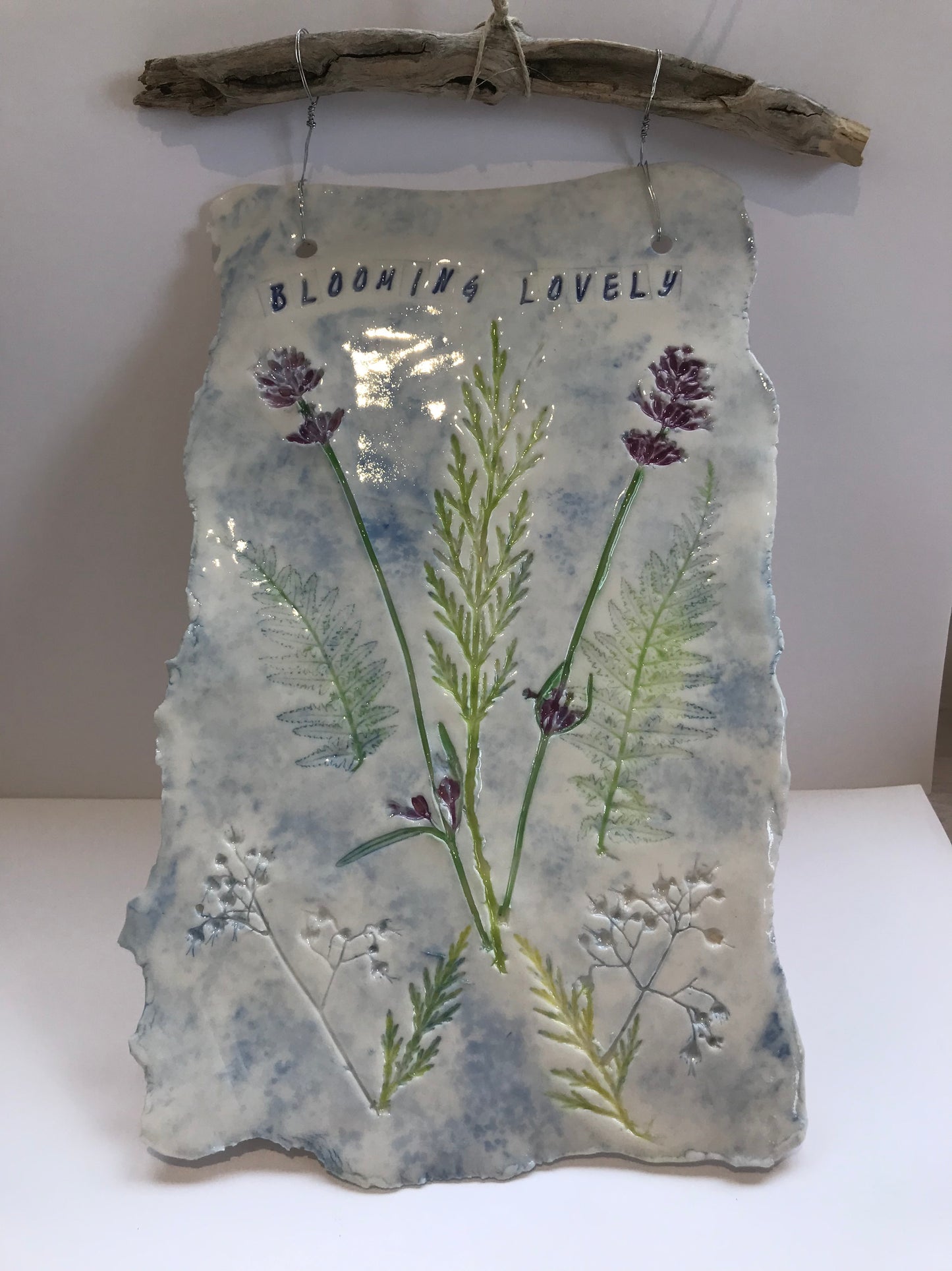 Porcelain flower plaque